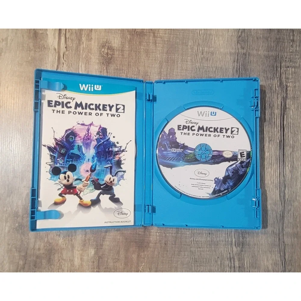 Disney Epic Mickey 2 The Power of Two (Nintendo Wii U, 2012) Complete In Box CIB